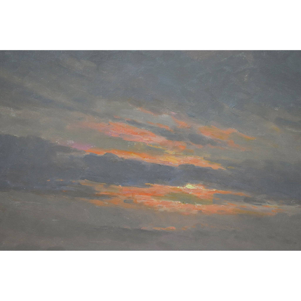 Anshelm Dahl oil painting depicting a sunset coastal landscape Winckelmann Gallery