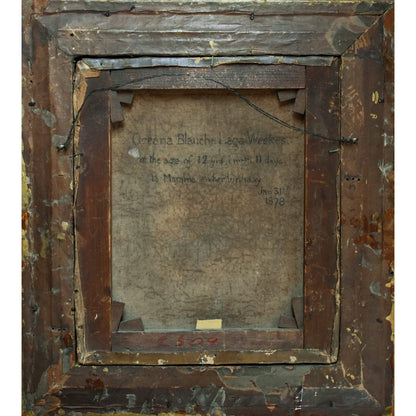 Antique painting portrait of Oceana Blanche Lega-Weekes made in 1878 by Arthur Miles, for sale at Winckelmann Gallery