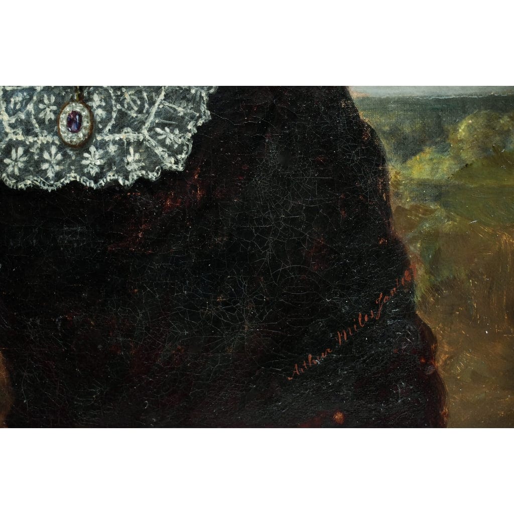 Artist signature and date Arthur Miles lower right 1878
