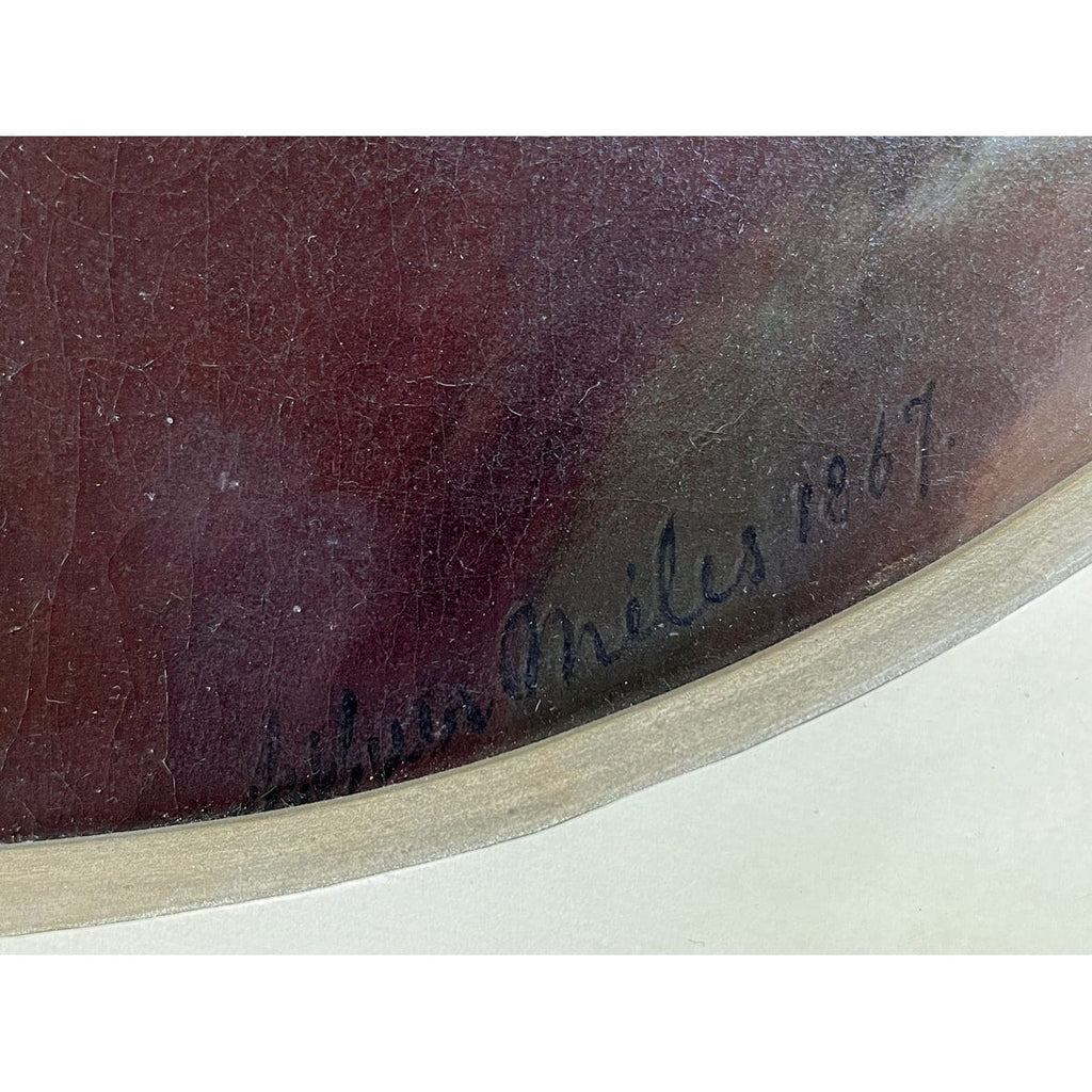 Artist signature and date detail Arthur Miles lower right 1867

