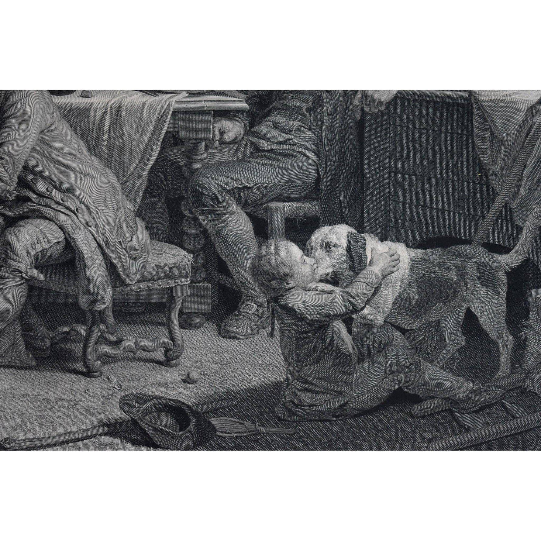 Charles Bervic engraving scene entitled The Request Granted Winckelmann Gallery