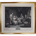 Charles Bervic La Demande Acceptée 18th century engraving framed
