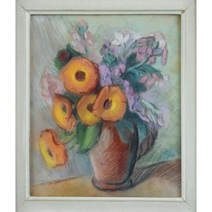 Claire Demartinecourt pastel painting still life with flowers Winckelmann Gallery