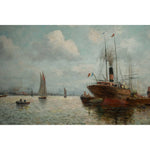 Darcy Morell oil painting harbour seascape for sale Winckelmann Gallery