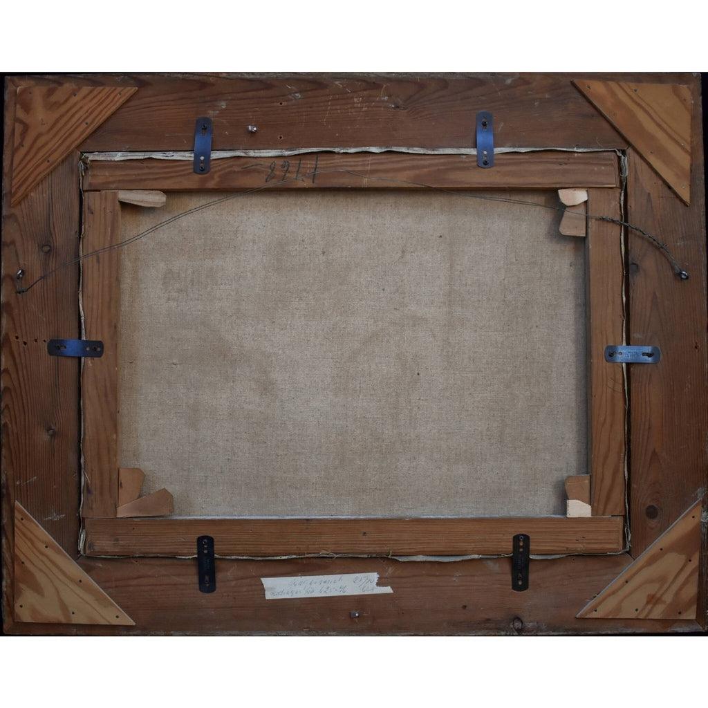 Verso back of Rosenberg painting showing canvas Sweden 1915
