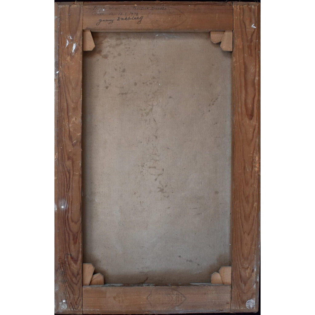 Verso back of Warling painting showing canvas Sweden 1890
