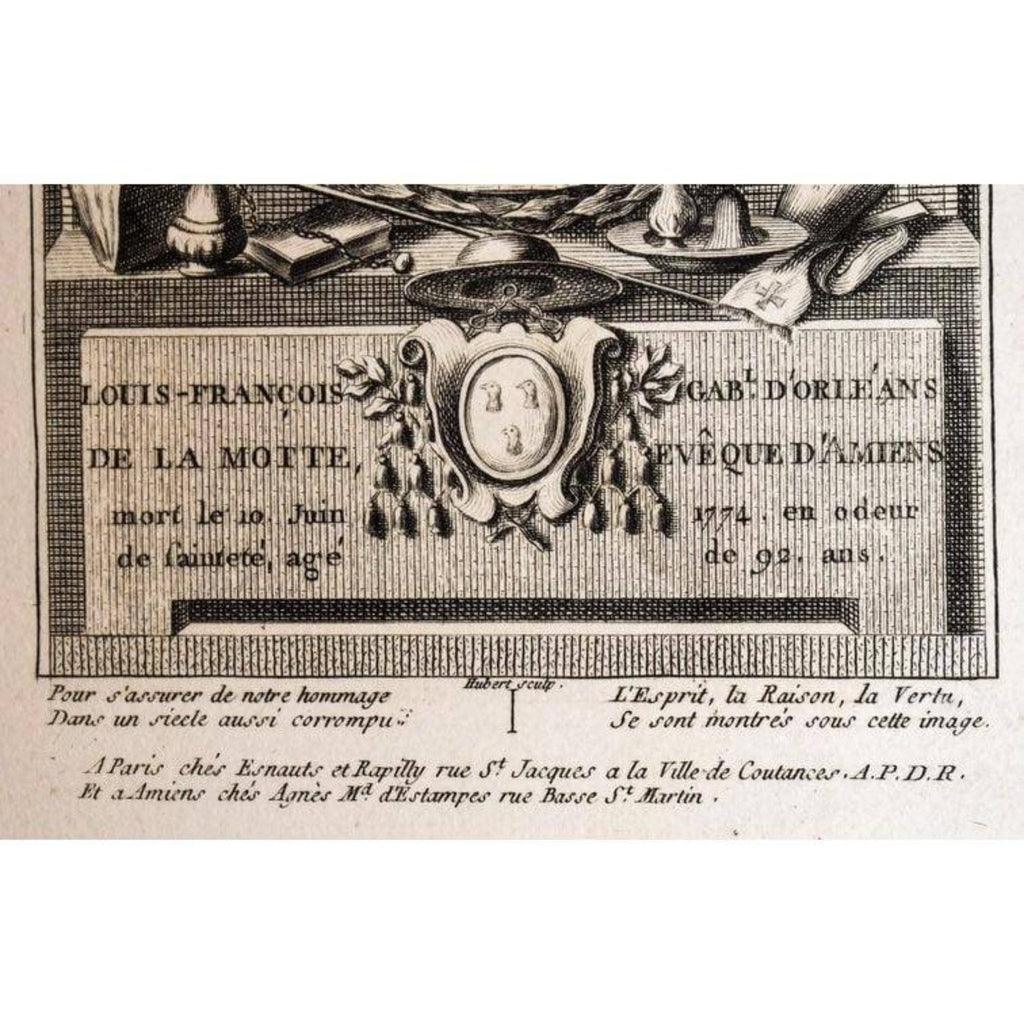 François Hubert engraving inscription detail Paris Amiens publisher info
