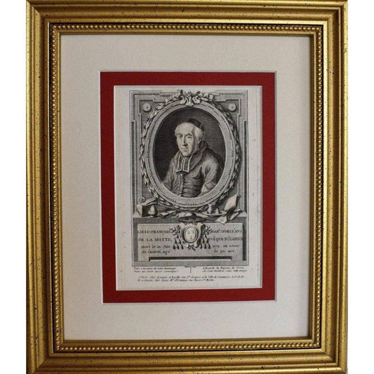 François Hubert 1780 engraving Louis d'Orléans Bishop of Amiens full view
