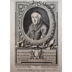 François Hubert engraving portrait of Louis D'Orléans de la Motte Winckelmann Gallery