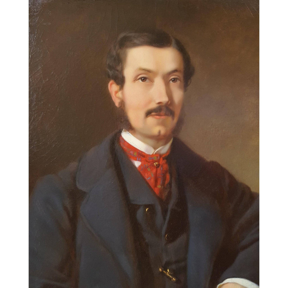 Franz Sterrer oil painting portrait of a man for sale at Winckelmann Gallery