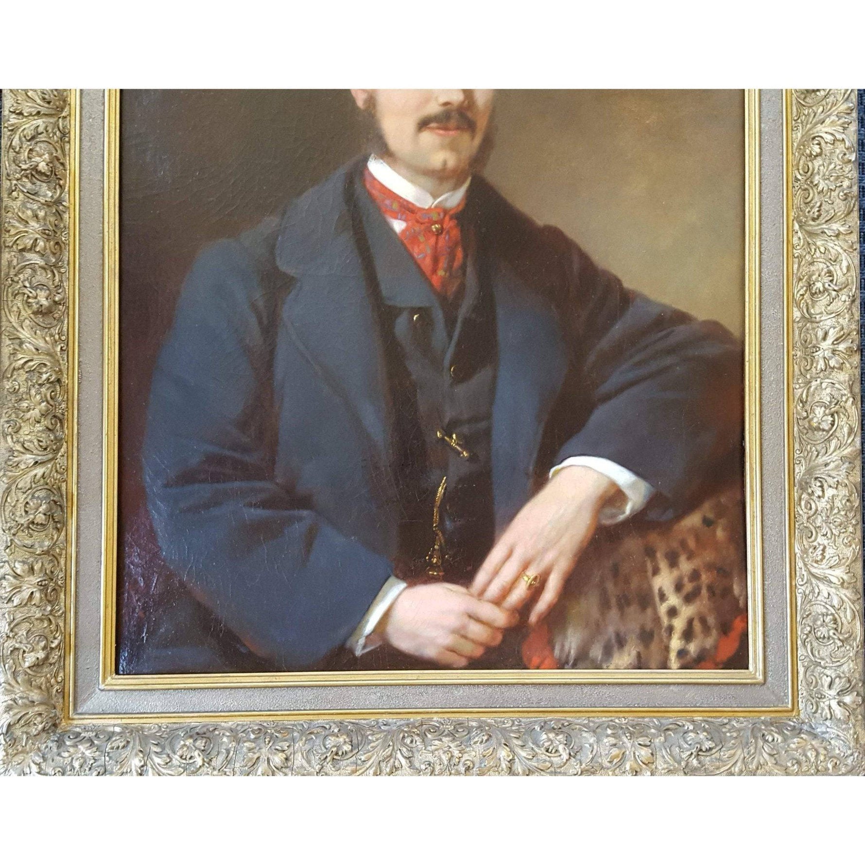 Franz Sterrer oil painting portrait of a man for sale at Winckelmann Gallery