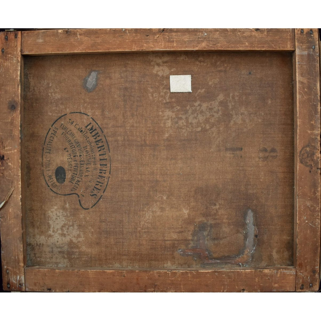 Verso with Imberti Frères Bordeaux stamp French School 19th century
