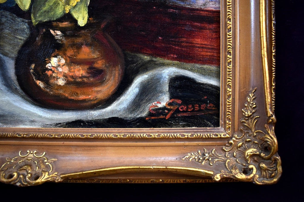 Artist signature detail Emile Gassée lower right corner 1950s
