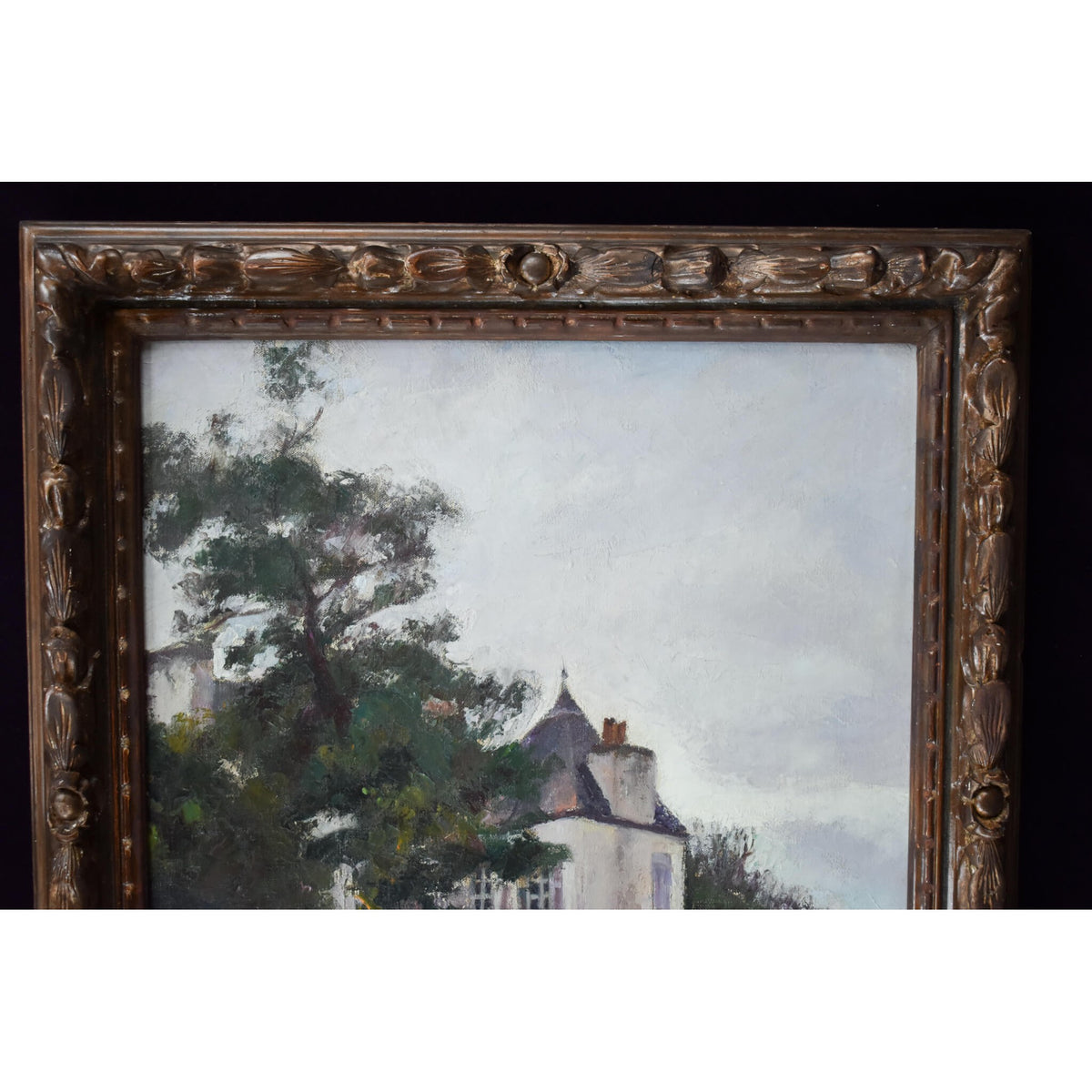 Post-impresionist landscape painting by Georges Pacouil depicting a country house in Brittany for sale at Winckelmann Gallery