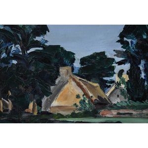 Georges Pacouil oil painting depicting a village landscape Winckelmann Gallery