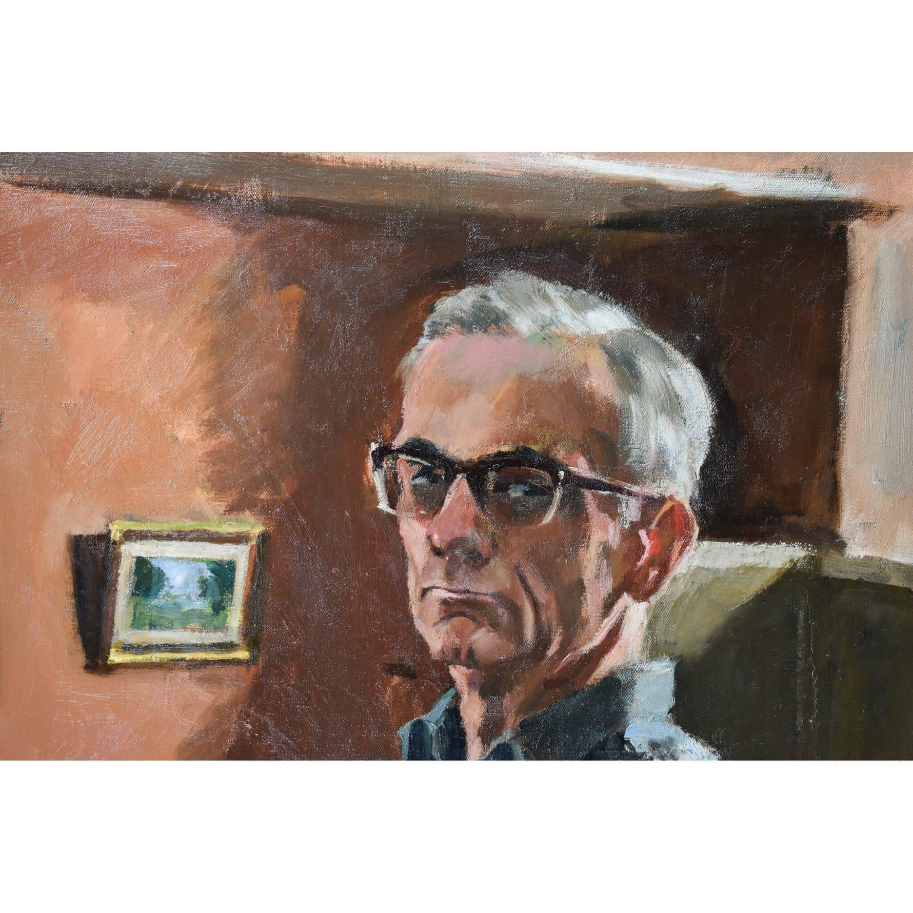 Georges Pacouil oil painting self-portrait artist Winckelmann Gallery