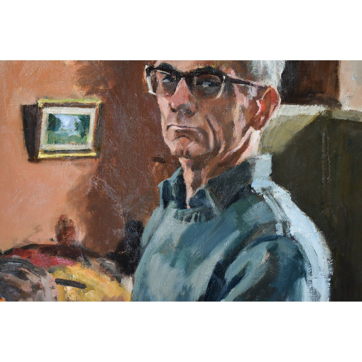 Georges Pacouil oil painting self-portrait artist Winckelmann Gallery