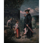 Gerta Schlauch oil painting scene priest scolding children Winckelmann Gallery