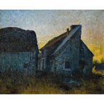 Henri Laigneau oil painting depicting a farm at sunset Winckelmann Gallery