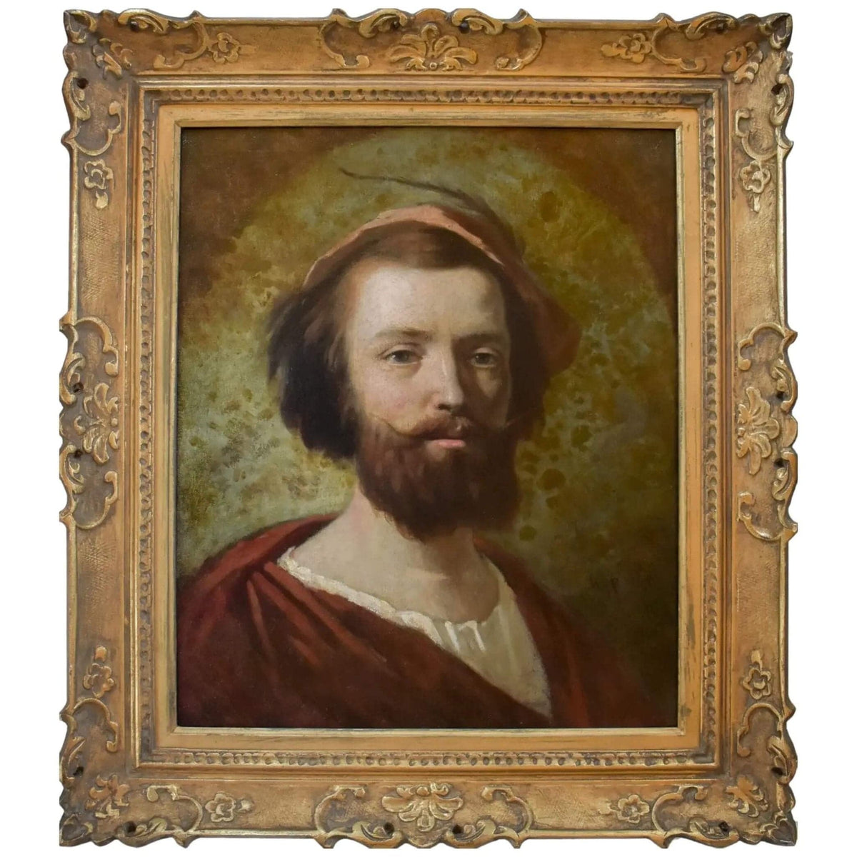 Hippolyte Bellangé oil painting depicting a portrait of a bearded man  Winckelmann Gallery