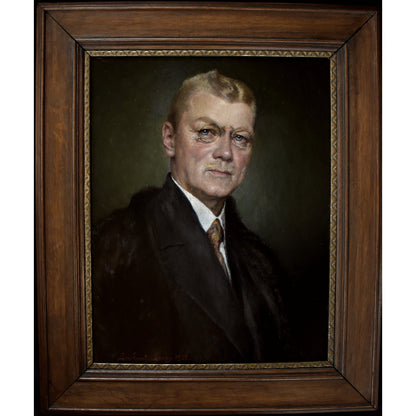 1932 oil portrait painting distinguished gentleman Ilda von Ernst-Lange vintage art
