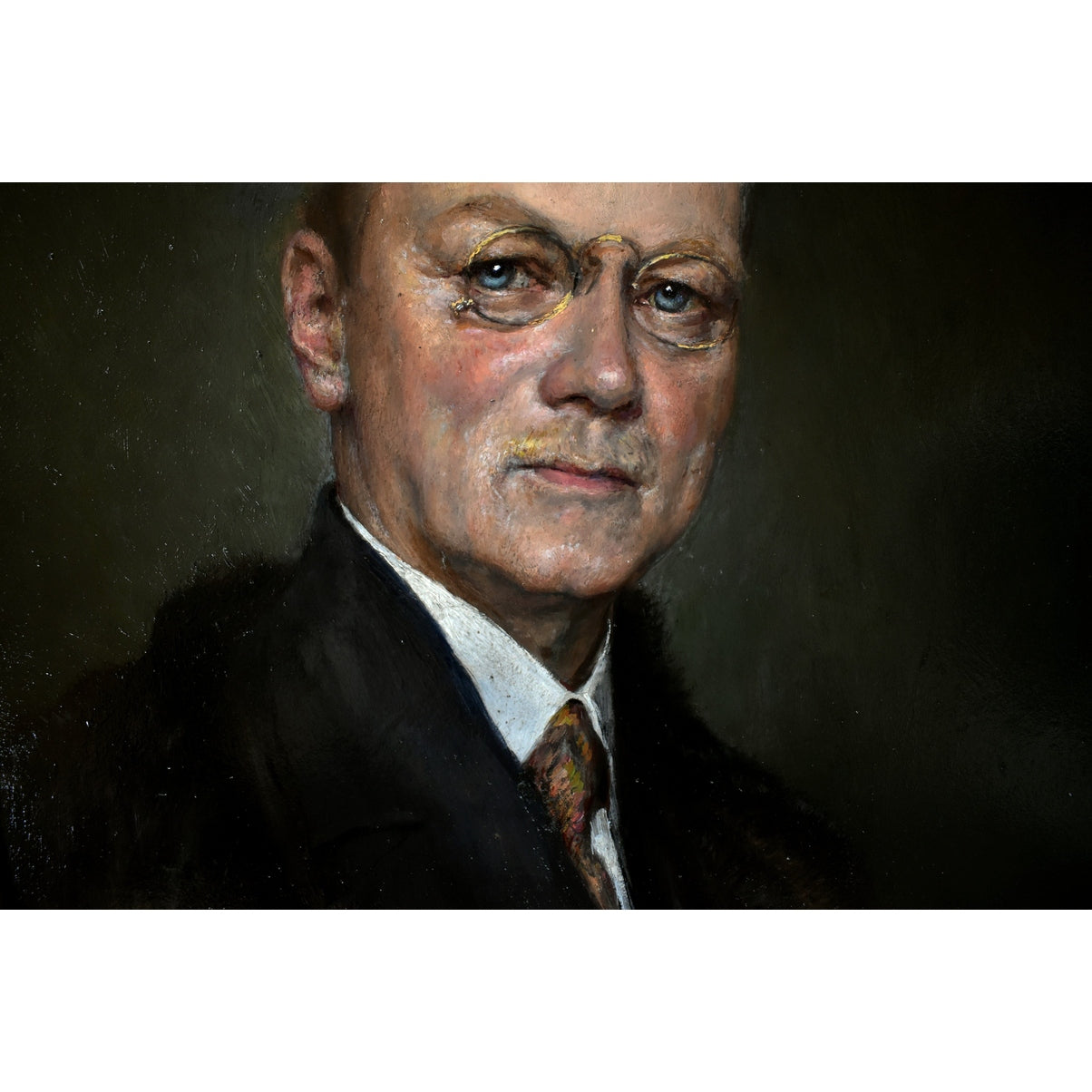 1932 oil portrait painting distinguished gentleman Ilda von Ernst-Lange vintage art