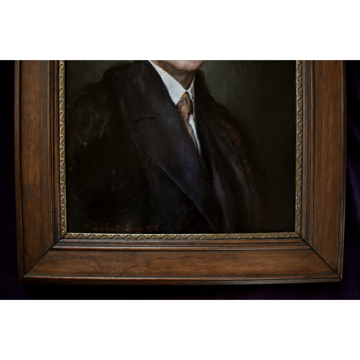 1932 oil portrait painting distinguished gentleman Ilda von Ernst-Lange vintage art