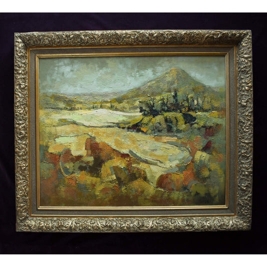 Vintage oil painting of Jacques Sokol depicting a Provence landscape for sale at Winckelmann Gallery