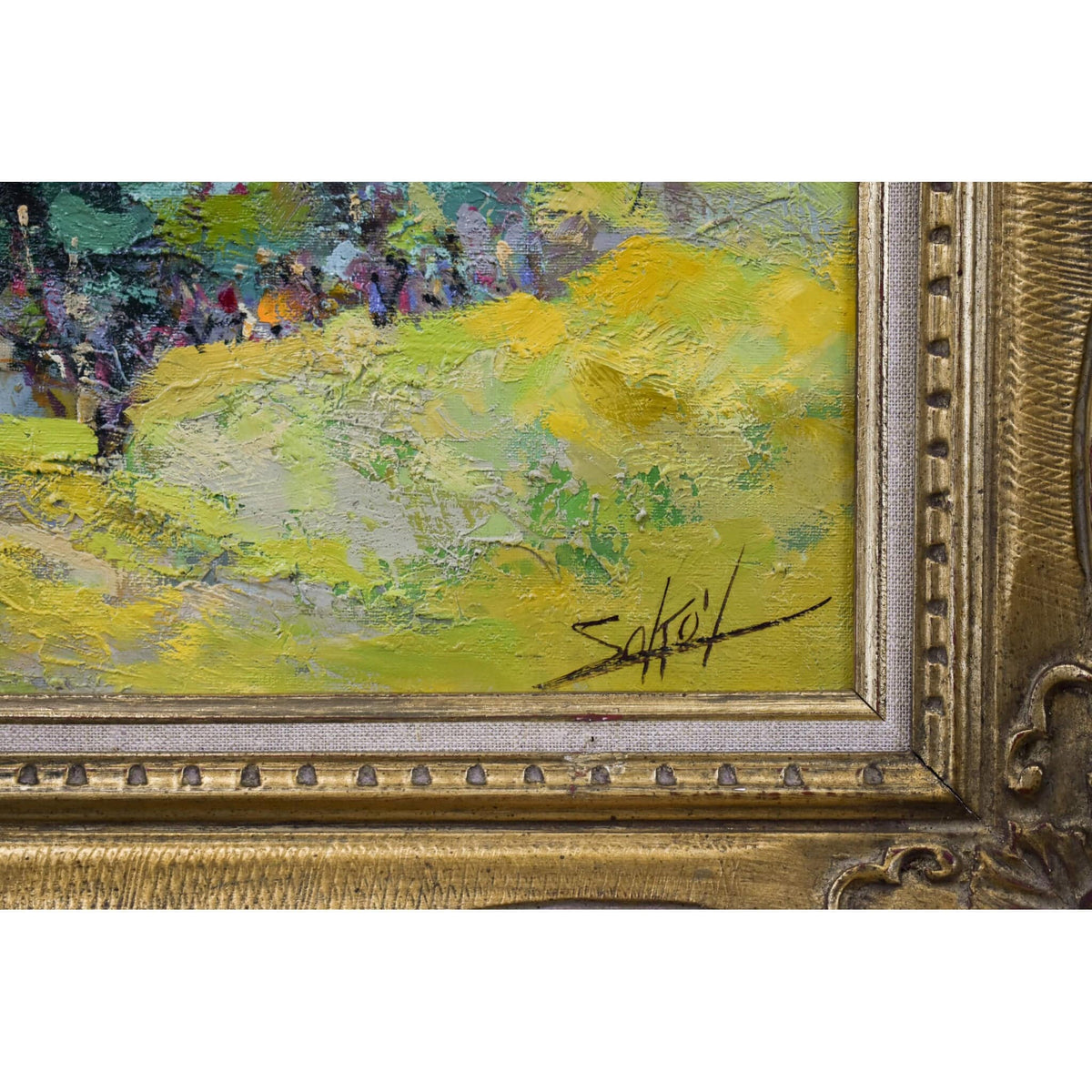 Jacques Sokol oil painting depicting a landscape of Provence Winckelmann Gallery