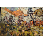 Jacques Sokol oil painting landscape depicting an old French village Winckelmann Gallery