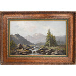 Leberecht Lortet oil painting depicting a mountain landscape Winckelmann Gallery