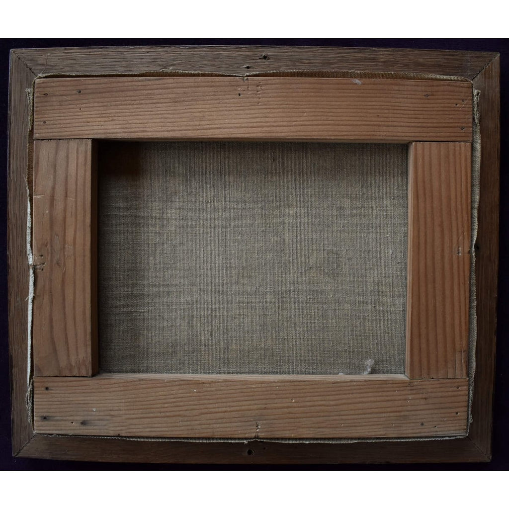 Verso back of Chailloux painting showing canvas France 1940
