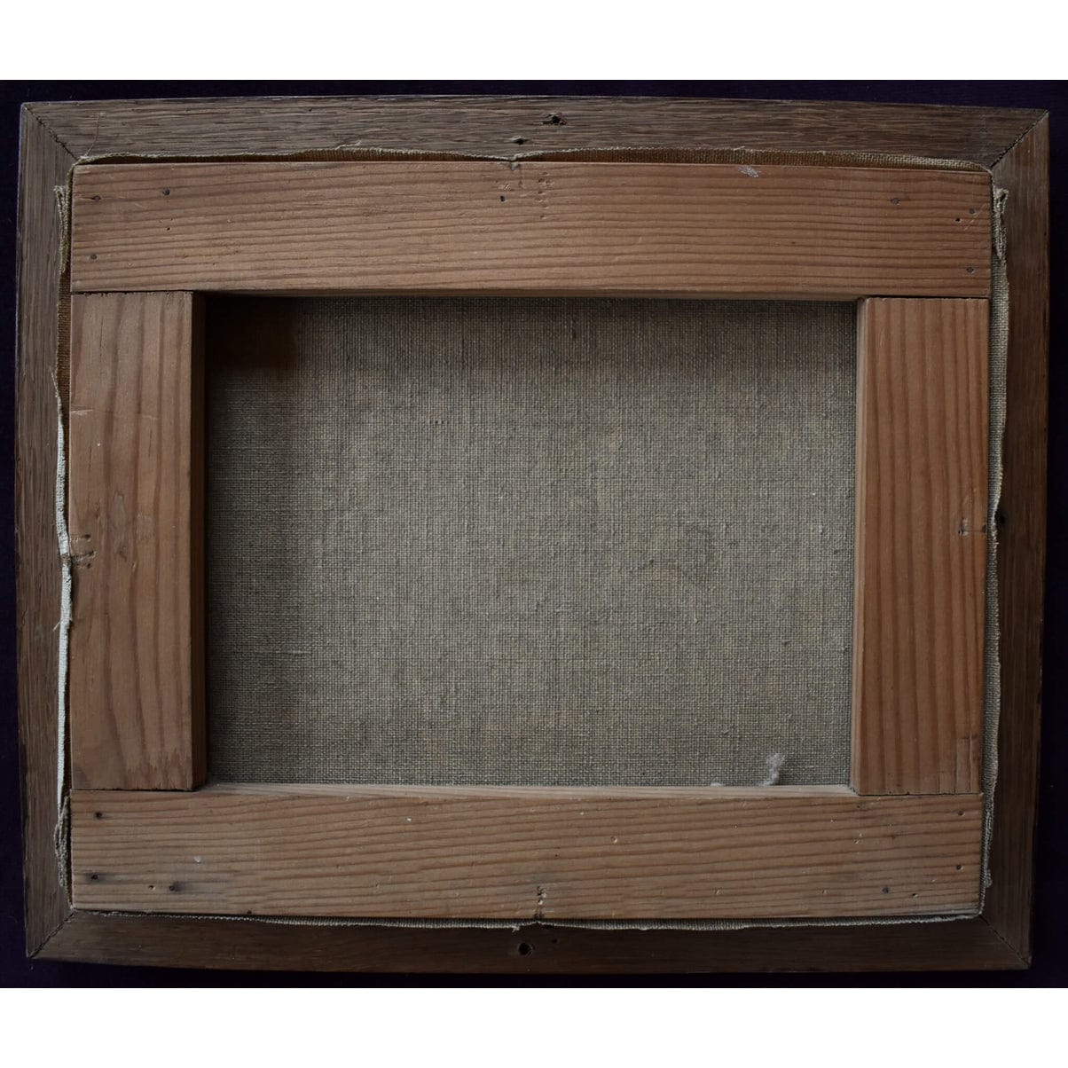 Verso back of Chailloux painting showing canvas France 1940
