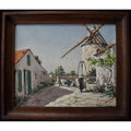 Max Chailloux 1940 rural windmill scene southwestern France framed
