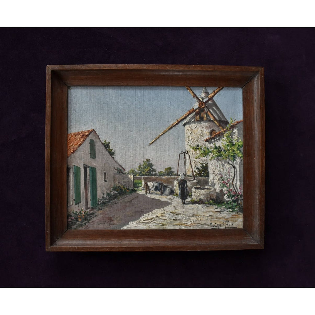 Chailloux French countryside windmill farmhouse red-tiled roof 1940

