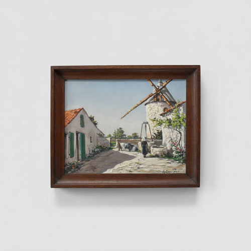 Chailloux French countryside windmill farmhouse red-tiled roof 1940
