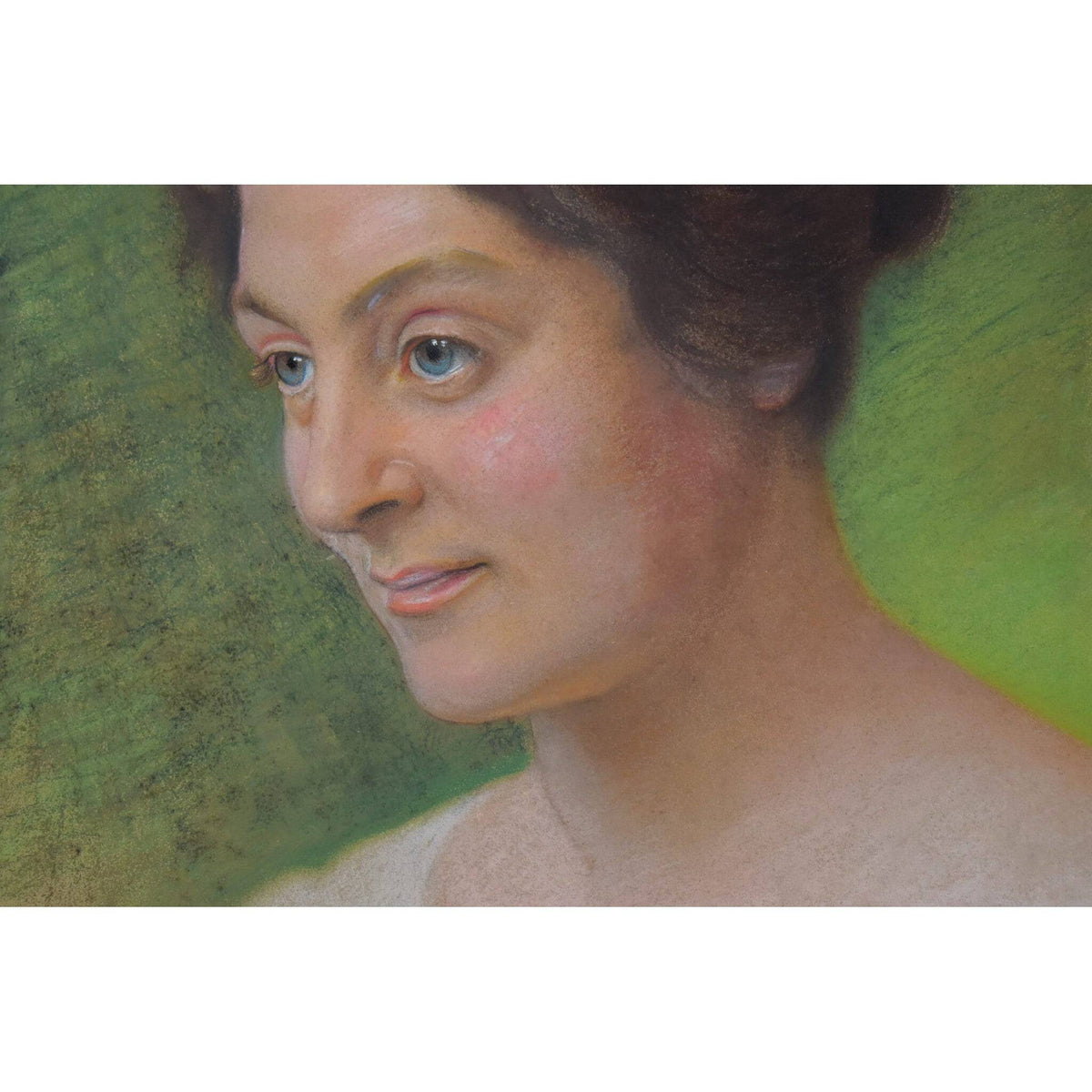 Paul Beckert pastel drawing depicting a portrait of a woman Winckelmann Gallery