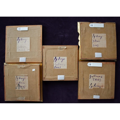 Original set five oil painting landscapes by Spanish artist Pep Camps for sale at Winckelmann Gallery