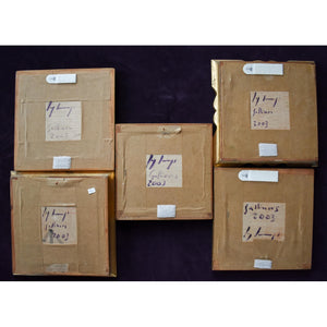 Original set five oil painting landscapes by Spanish artist Pep Camps for sale at Winckelmann Gallery