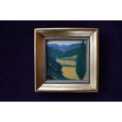 Original set five oil painting landscapes by Spanish artist Pep Camps for sale at Winckelmann Gallery