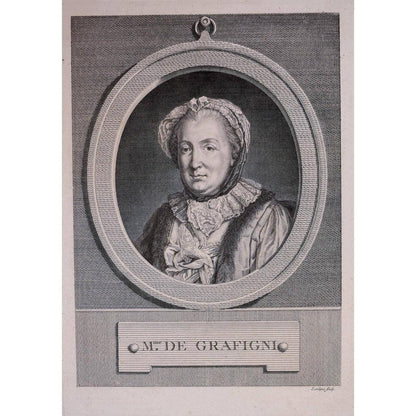 Pierre Charles Lévêque engraving portrait of Françoise de Graffigny Winckelmann Gallery