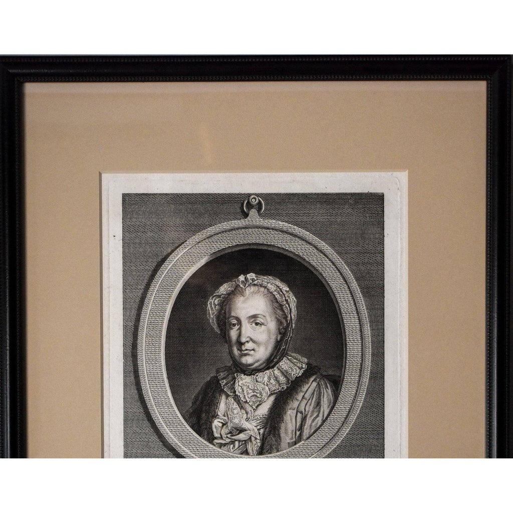 Pierre Charles Lévêque engraving portrait of Françoise de Graffigny Winckelmann Gallery