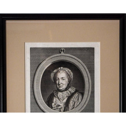 Pierre Charles Lévêque engraving portrait of Françoise de Graffigny Winckelmann Gallery