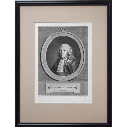 Pierre Charles Lévêque engraving portrait of Gilbert de Voisins  Winckelmann Gallery