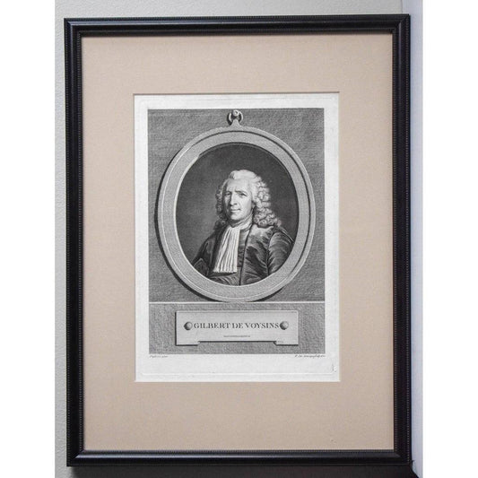 Pierre Charles Lévêque engraving portrait of Gilbert de Voisins  Winckelmann Gallery