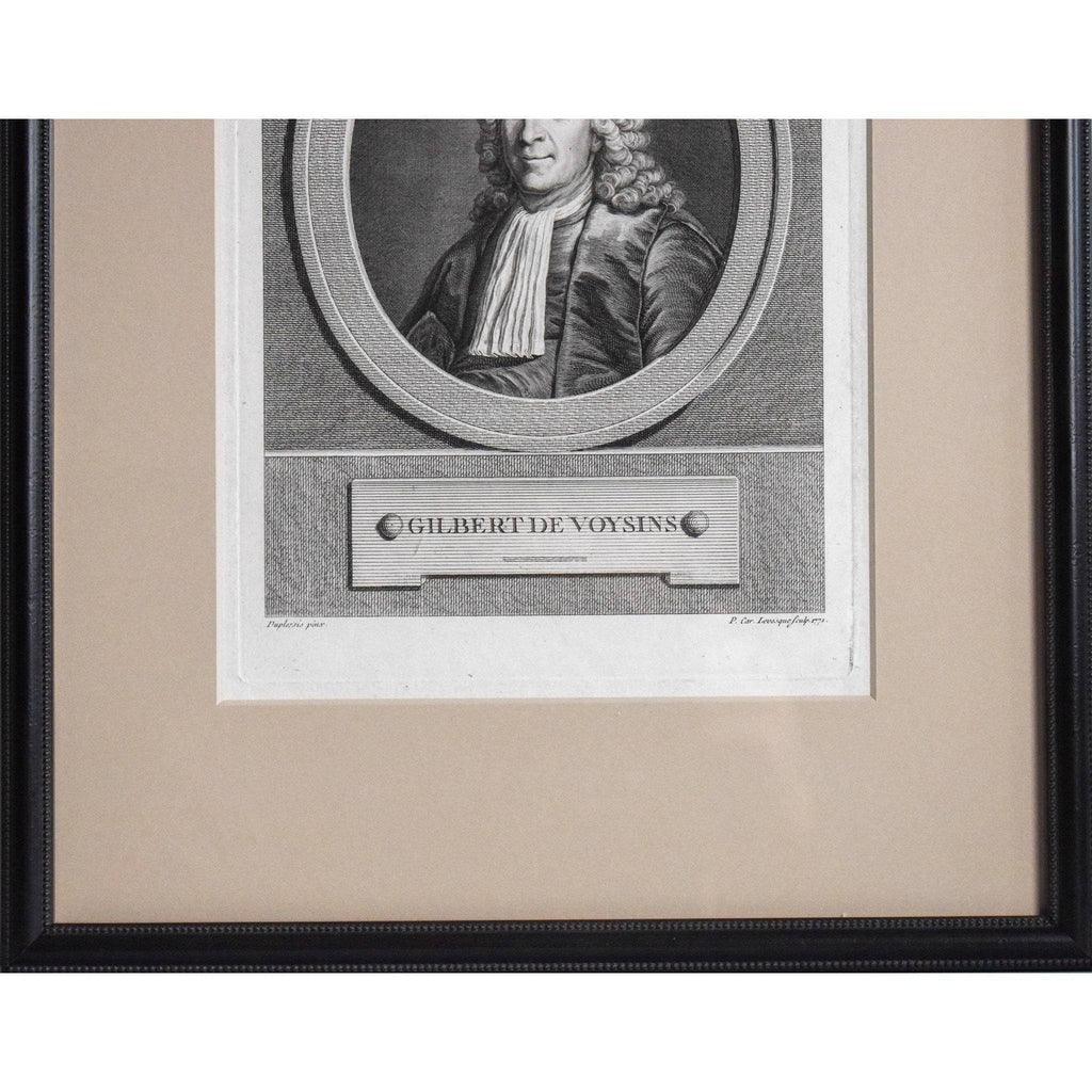Pierre Charles Lévêque engraving portrait of Gilbert de Voisins  Winckelmann Gallery