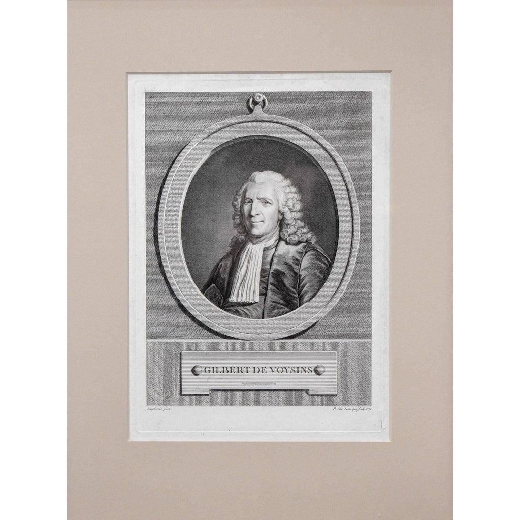 Pierre Charles Lévêque engraving portrait of Gilbert de Voisins  Winckelmann Gallery