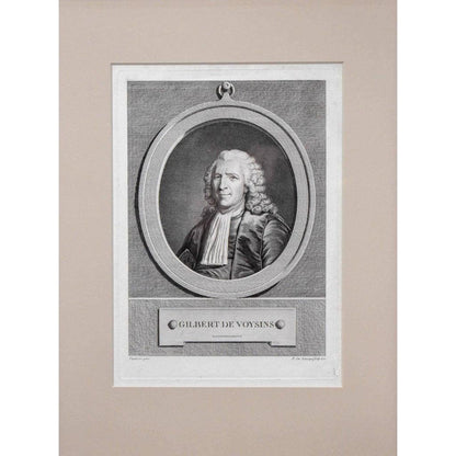 Pierre Charles Lévêque engraving portrait of Gilbert de Voisins  Winckelmann Gallery