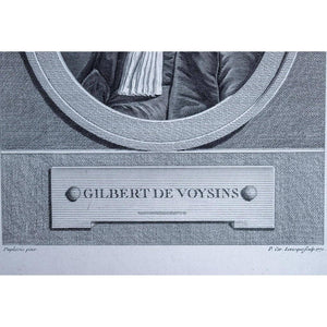 Pierre Charles Lévêque engraving portrait of Gilbert de Voisins  Winckelmann Gallery