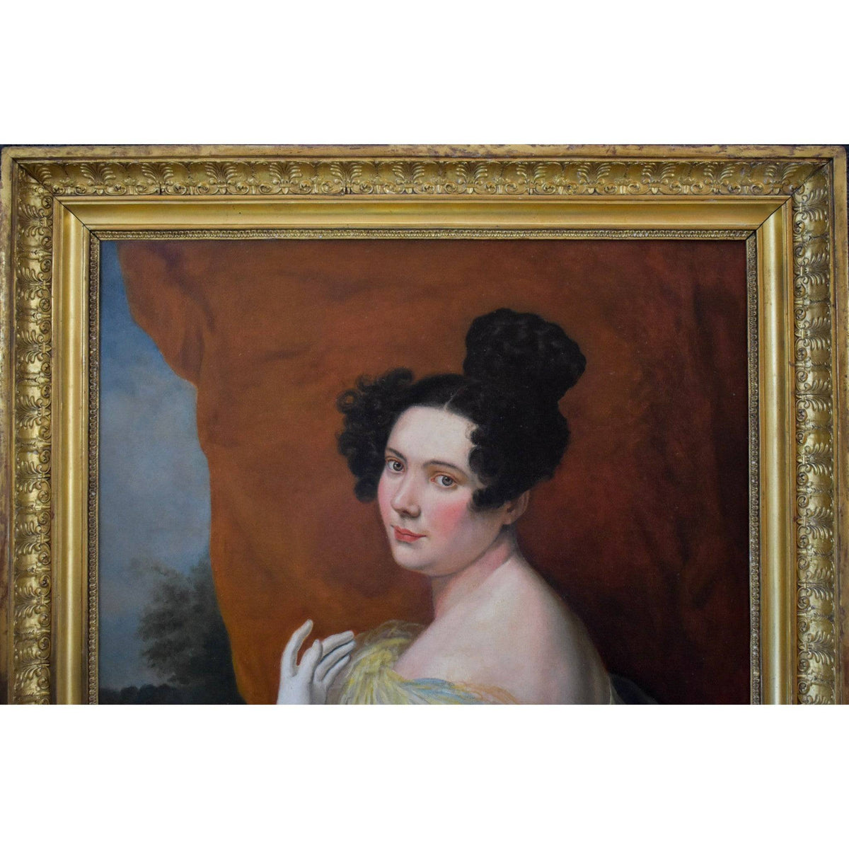 19th century French school oil painting portrait of a woman Winckelmann Gallery